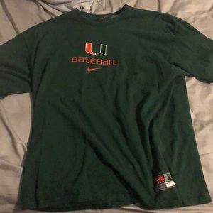 University of Miami Nike Baseball T shirt